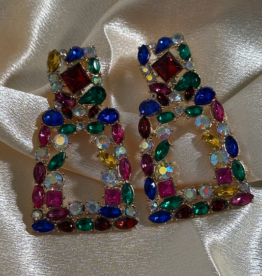 Multi Gems Earrings
